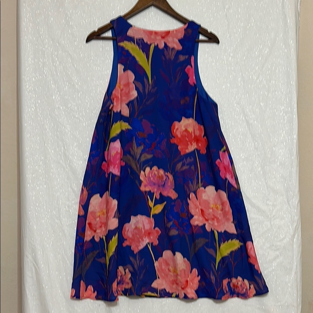 Blue, Pink, and Yellow Everly dress. Size large - Picture 4 of 6